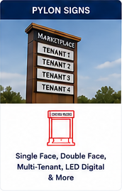 Pylon Signs: Single Face, Double Face, Multi-Tenant, LED Digital & More